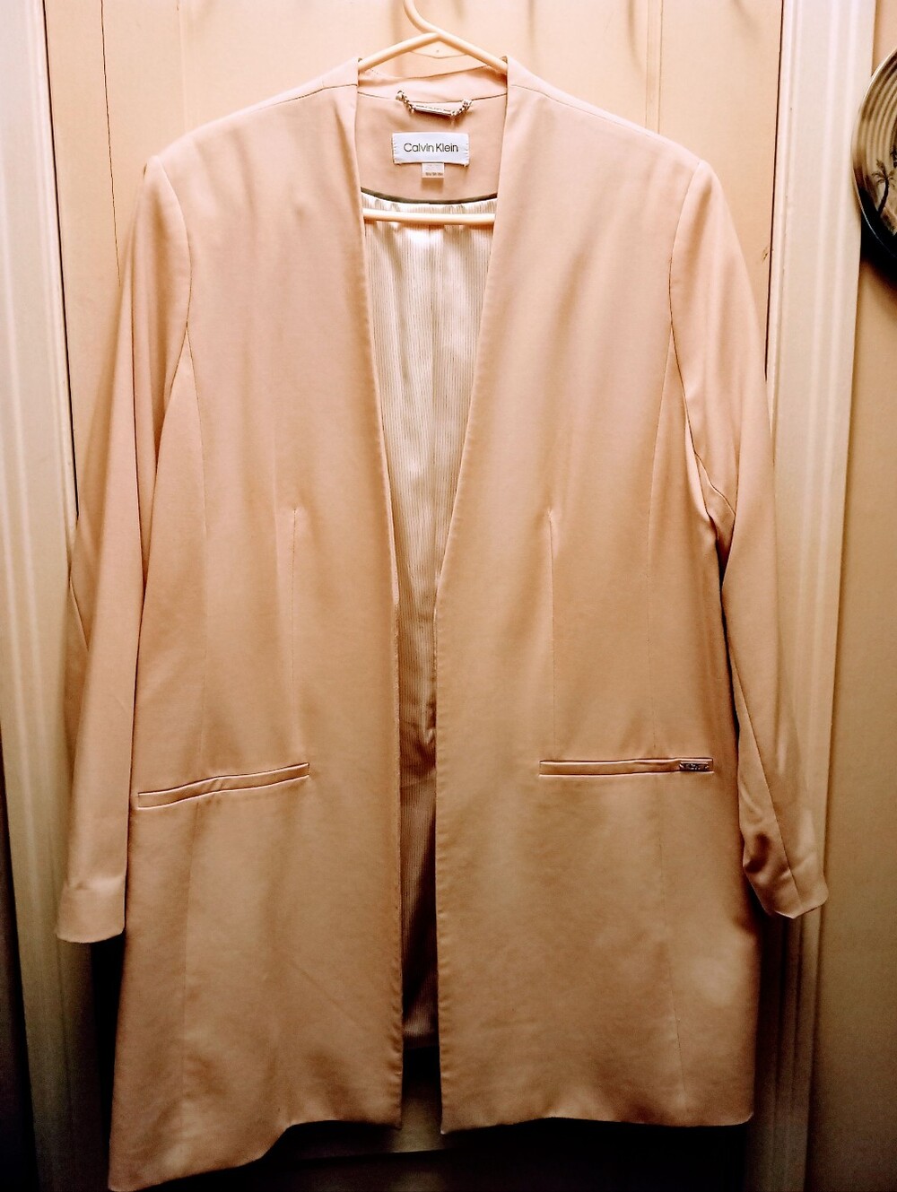 Calvin Klein Women's Pale Pink Blazer